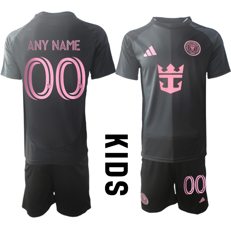 Youth 2025-2026 Club Inter Milan CF away Black customized Soccer Jersey->youth soccer jersey->Youth Jersey